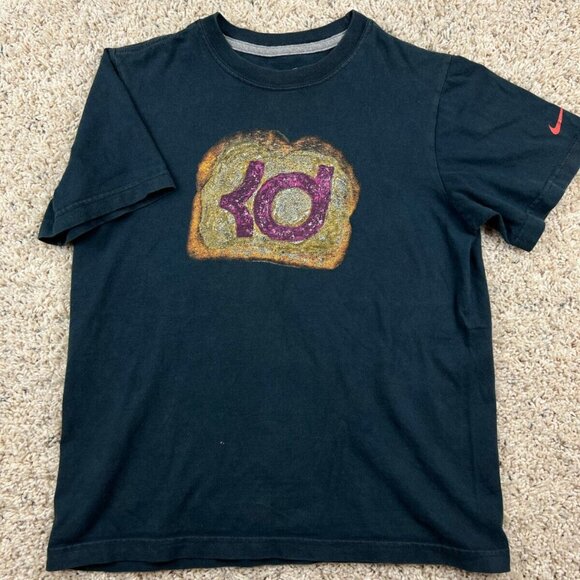 Nike Shirt Mens Size Small Black Graphic T-Shirt Short Sleeve Kevin Durant Logo - Picture 1 of 11